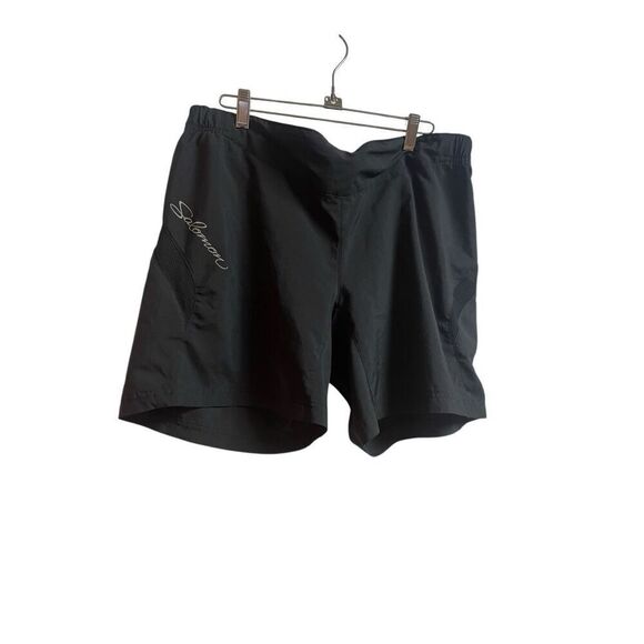Salomon Womens Black Pull On Running Athletic Shorts XL - Picture 1 of 10